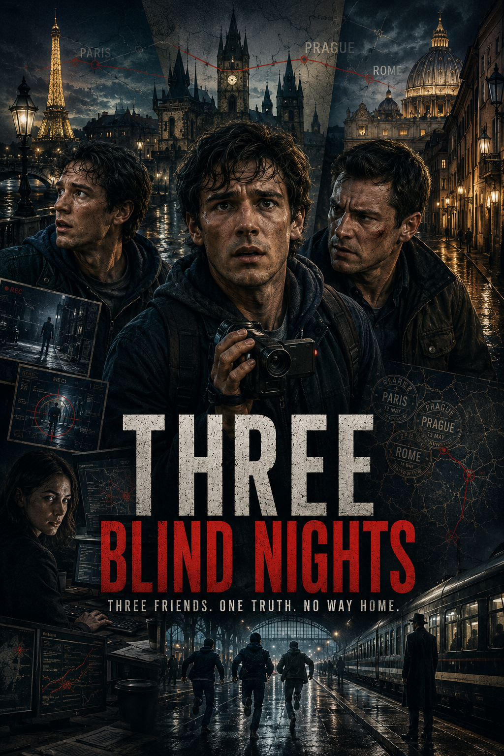 Three Blind Nights original film concept poster